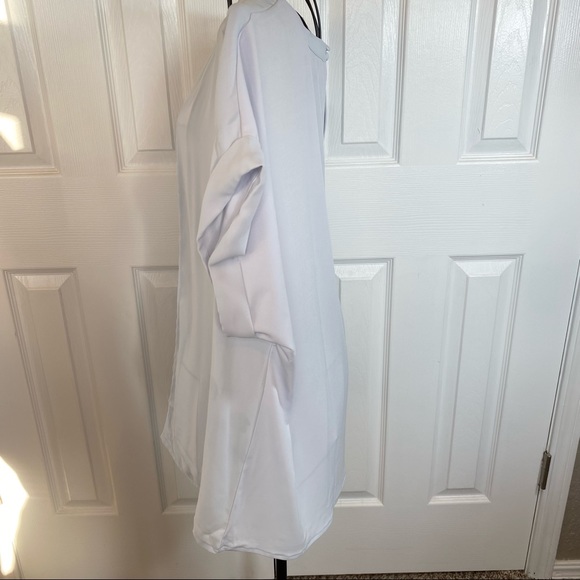 Ann Taylor Light Blue Flowy Chiffon Blouse with Pleated Front | Size XXL - Picture 4 of 8